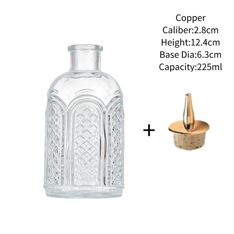 Vintage Glass Cocktail Bitters Bottles — Stainless Steel Cap Seasoning & Bar Accessories for Kitchen & Bartender Use