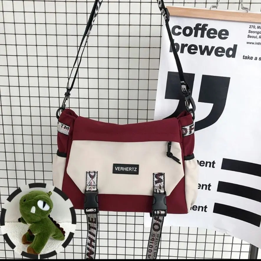 Men’s Large Capacity Messenger Bag – Fashion Canvas Nylon Crossbody Shoulder Bag for Casual & Student Use