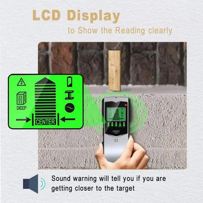 SH402 5-in-1 Wall Stud Finder Sensor and LCD Electronic Detector - Detects Wall Studs, Wood, Metal, AC Live Wires, Edge, and Center