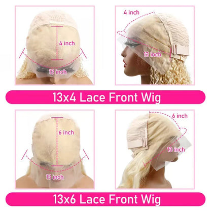 613 Blonde Lace Front Human Hair Wig - HD Transparent 13x4 13x6 Lace Frontal 200% Density Brazilian Straight Wig for Women