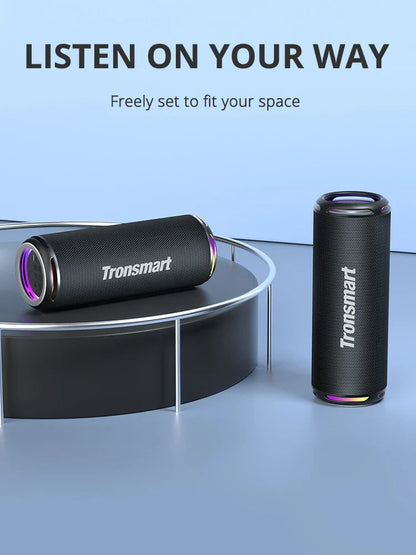 Tronsmart T7 Lite Bluetooth Speaker – Enhanced Bass, 24H Playtime, APP Control, IPX7 Waterproof Portable Speaker for Camping
