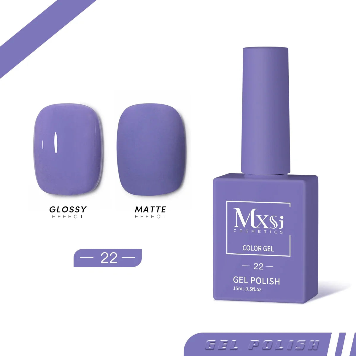 Mxsi 15ml Gel Nail Polish - Neon Brown, Royal Blue, Red, Green & Nude UV Gel Lacquer Colors for Nail Art
