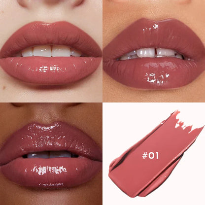 Watery Mirror Lipstick – White, Moisturizing Lip Gloss with Water-Light Shine, Non-Sticky Formula