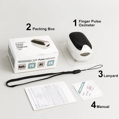 Medical Finger Pulse Oximeter – Oxygen Saturation, Heart Rate Monitor for Adults and Children, Pediatric Health Care Tool