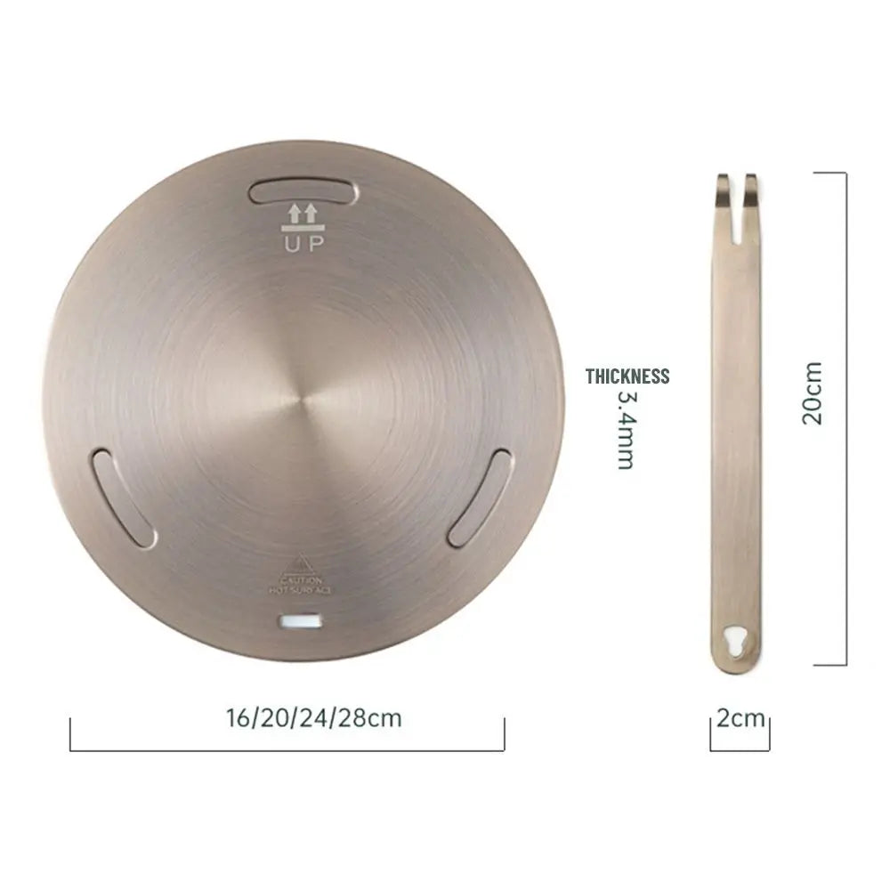 Stainless Steel Heat Conduction Plate – Induction Cooker Heat Diffuser Ring, Stove Protector Accessory
