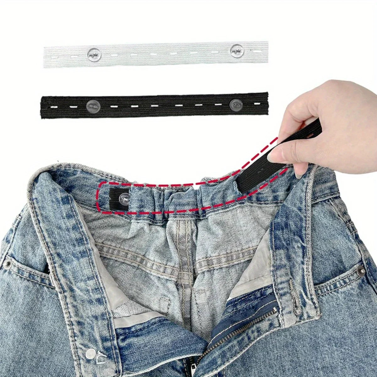 Invisible Belt Tightener Set (2pcs) – Seamless Trouser Waist Buckle Adjuster Sewing Tool