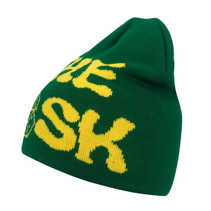 Y2K Letter Knitted Beanie Cap – Unisex Winter Autumn Warm Ski Skullcap, Hip Hop Streetwear Ear Cover Hat for Men & Women