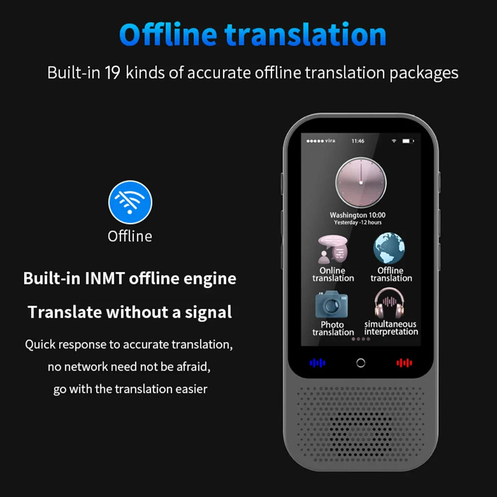 S80 Pro Portable Language Translator – 138 Languages, Voice Translation, 16 Offline Modes, ChatGPT Function