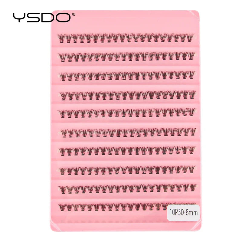 YSDO Premade Volume Fans Eyelash Extensions – 10/14 Rows Natural Mink Individual Cluster Lashes for Makeup