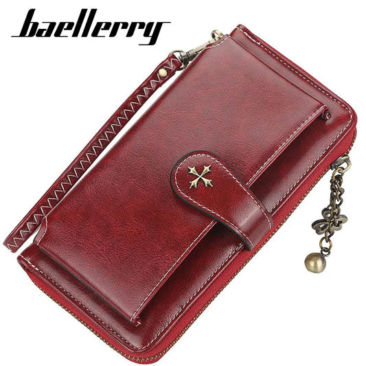 New Women’s PU Leather Wallet — Fashion Long Zipper Purse, Top Quality Brand Card Holder, Classic Female Wallet