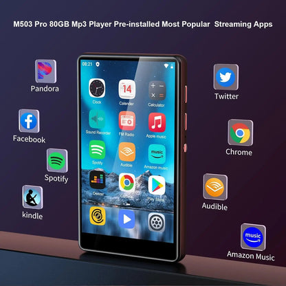 80GB Android MP3 Player — 4.0" Full Touch Screen with Bluetooth, WiFi, Built-in Speakers & Browser Support