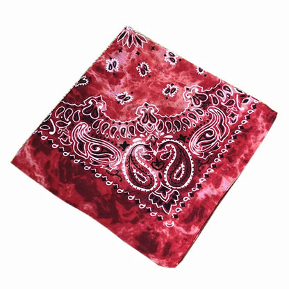 Unisex Cotton Bandana – Paisley Cowboy & Biker Headband, Wrist Wrap & Hair Scarf for Men & Women