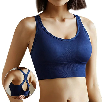 Wireless Sports Vest Bras for Women: Seamless Bralette with Pad, Push-Up Cotton Tops Lingerie - Sexy Female Brassiere Underwear