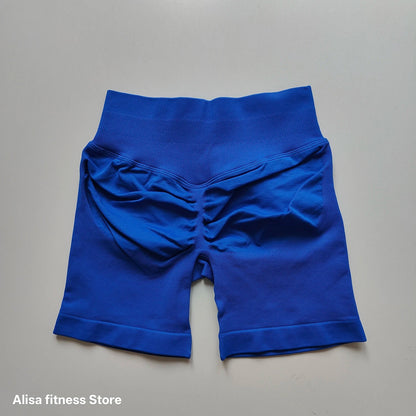 High Waisted Yoga Shorts - Seamless Tummy Control Fitness Shorts for Running, Workout & Activewear