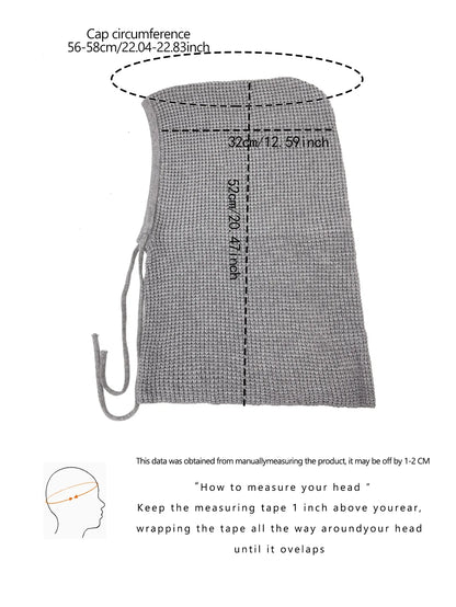 Women’s Winter Beanie Hat with Knit Balaclava – Neck Warmer & Ski Snow Scarf