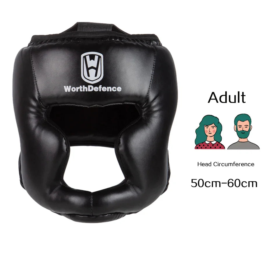 WOSWEIR Kickboxing Helmet – PU Protective Gear for Karate, Muay Thai, MMA, Sanda & Boxing – Adult & Kid Training Equipment