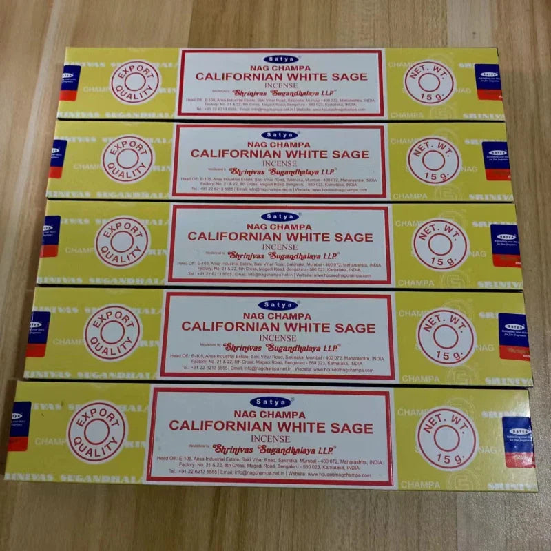 5 Box NAG Champa Satya Incense Collection – Handmade Sticks with Refreshing Medicinal Aromas for Home Fragrances