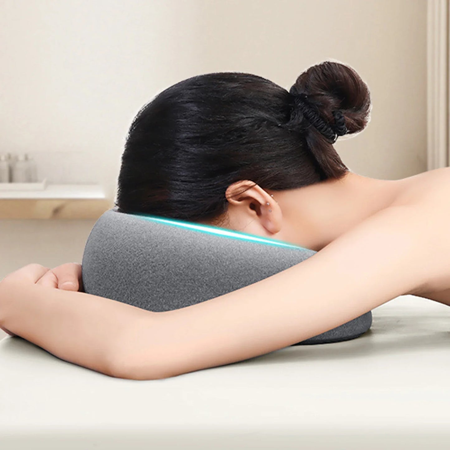 Face Down Pillow – Memory Foam Prone Pillow for Comfortable Rest, Home Massage & Beauty Salon Headrest