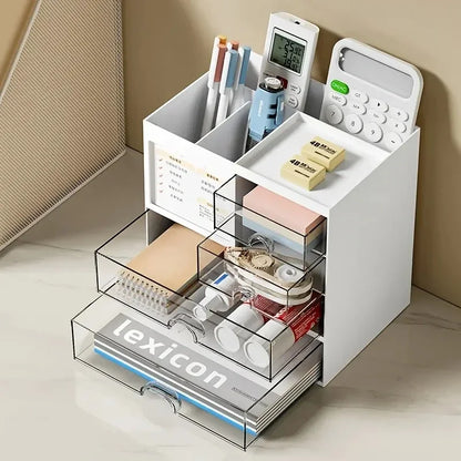 Desktop Drawer Storage Organizer - Multi-Compartment Desk Organizer for Pens, Stationery & Office Accessories