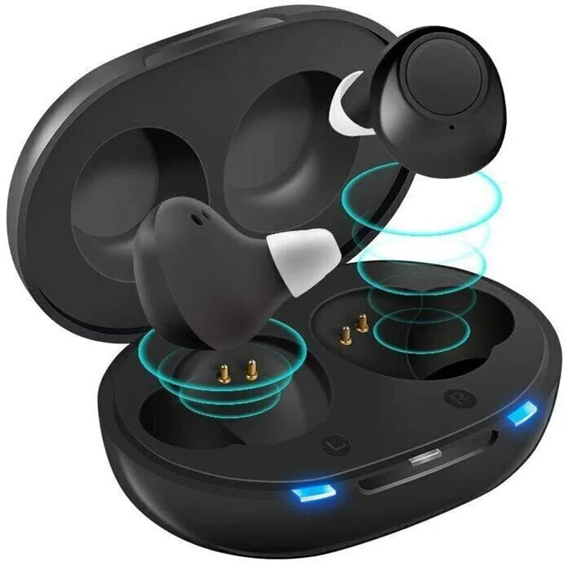 JINGHAO Rechargeable Hearing Aids 2023 – Adjustable Sound Amplifier for Mild to Moderate Hearing Loss, Elderly Gift