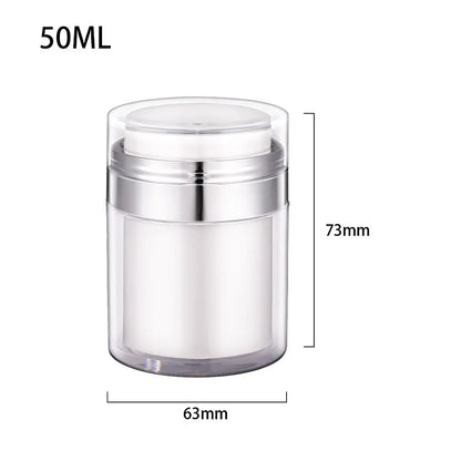15/30/50g Empty Airless Pump Jar — Refillable Acrylic Vacuum Bottle for Makeup, Lotion & Cosmetics