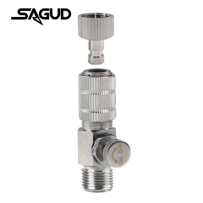 SAGUD Airbrush Quick Disconnect Kit – 1/8" Quick Release Fitting Adapter with 4 Extra Connectors for Hose & Airbrush Parts