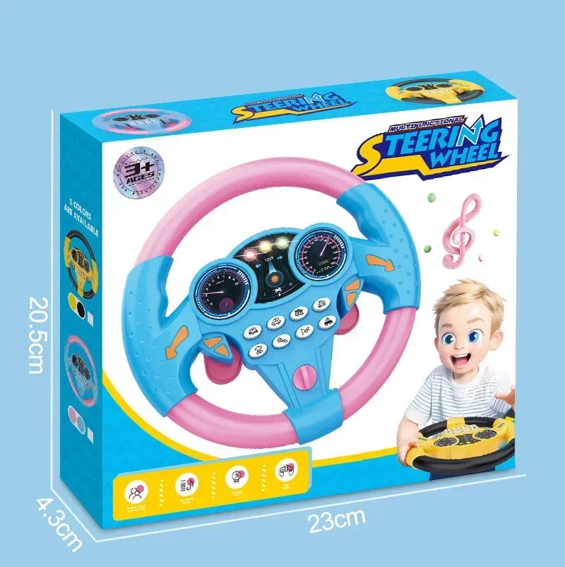 Infant Simulation Steering Wheel Toy – Early Education Copilot Vocal Toy for Kids & Strollers