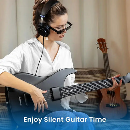AeroBand Painless Guitar – Smart Silicone Strings with Bluetooth, 8 Sounds, USB MIDI Function, Perfect Gift for Adults