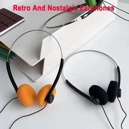3.5MM Retro Earphones — Nostalgic Wired Headphones for MP3, Walkman & Sports