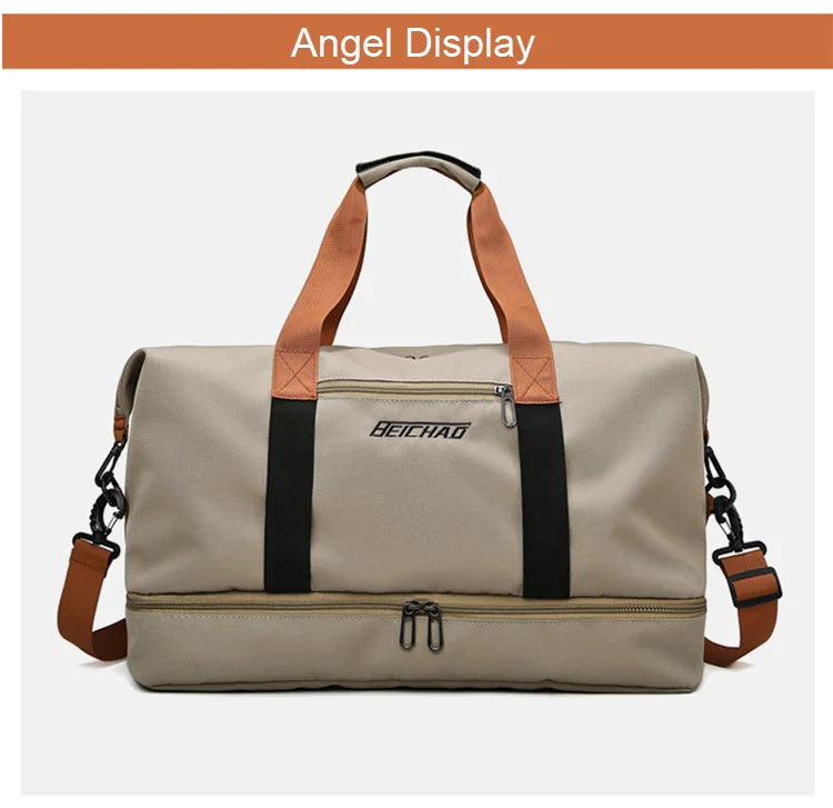 Travel Gym Bag – Short-Distance Luggage & Portable Fitness Duffel, Shoulder, Crossbody, and Weekender Carry-On Bag