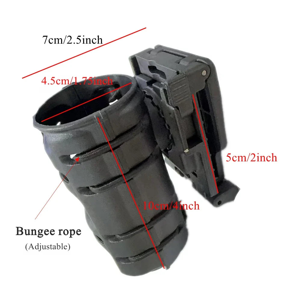 Tactical MOLLE Pepper Spray Holster with 360° Rotating Belt Clip – Duty Police Mace Spray Holder Self Defense Carry Case