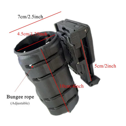 Tactical MOLLE Pepper Spray Holster with 360° Rotating Belt Clip – Duty Police Mace Spray Holder Self Defense Carry Case
