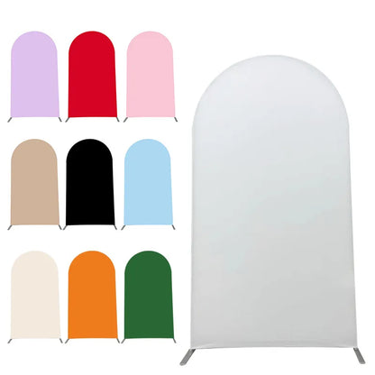 Solid Color Spandex Wedding Arch Cover - Elastic Screen Fabric for Banquet Decoration, U-Shaped Shelf Cloth Cover for Event Styling