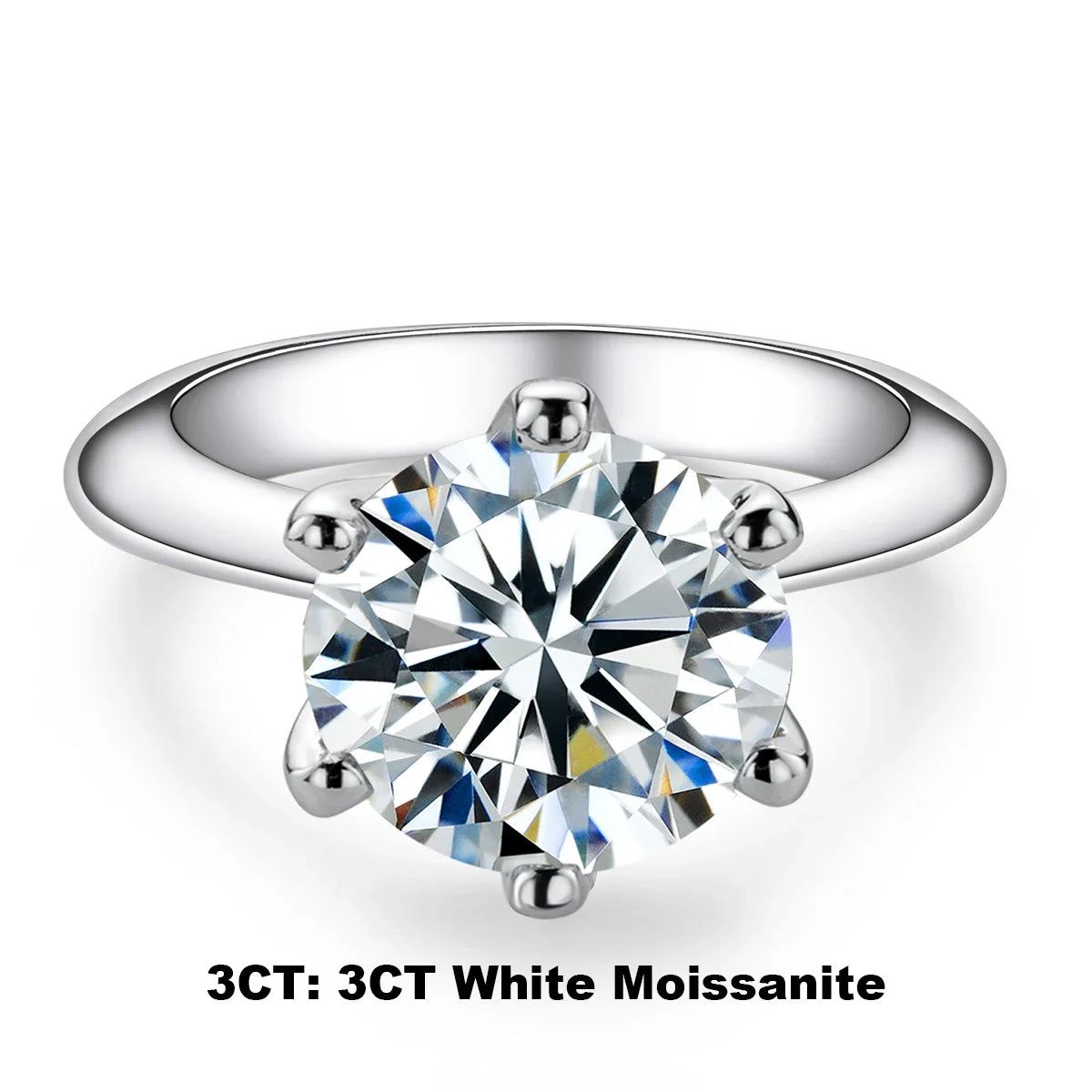 AnuJewel D Color Moissanite Engagement Ring 1–5ct — 925 Sterling Silver Gold-Plated Solitaire Ring for Women, Wholesale
