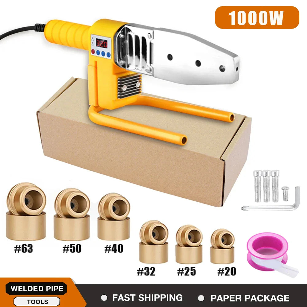 800/1000W Pipe Welding Machine – 220V PB/PP/PE/PPR Plastic Pipe Welding Tool for Home Plumbing