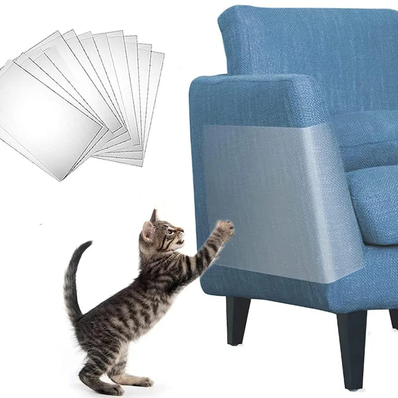 2Pcs Self-Adhesive Cat Scratch Sofa Protection Pads - Pet Furniture Protectors Cover, Anti-Cat Scratch Couch Guard Stickers