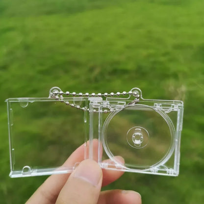 1/50pcs Clear Mini CD Case Pendant – DIY Commemorative Album Keychain & Backpack Hanging Decoration Keyrings