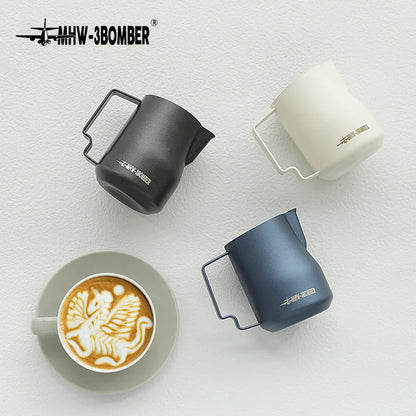 MHW-3BOMBER Turbo Milk Frothing Pitcher – 350ml/450ml Steaming Jug for Professional Foam, Home Barista & Kitchen Use