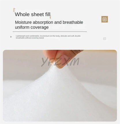 Quilted Spring Summer Quilt – Soft, Lightweight & Breathable Duvet for Queen Size, Comfortable & Washable