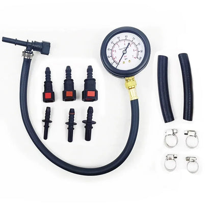 Car & Motorcycle Fuel Pressure Gauge Tester – 0-100 PSI Gasoline System Tool with Valve, 63mm/78.9mm/94.9mm