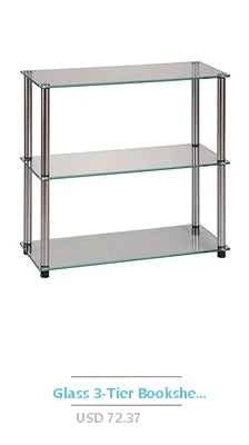 5 Tier Adjustable Bookshelf Organizer - Modern Wood & Metal Storage for Books, CDs, Movies, Garage Kits (23.62” x 11.81” x 62.2”)