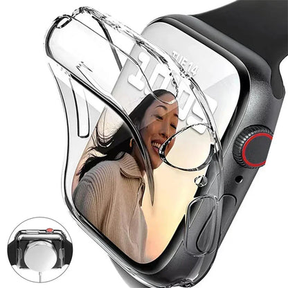 Soft TPU Full Case Screen Protector for Apple Watch Series 2-10 & SE/Ultra – 41mm-49mm iWatch Cover