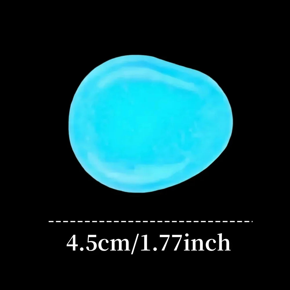 20pcs Glow-in-the-Dark Garden Pebbles – Lawn, Aquarium & Outdoor Decorative Stones