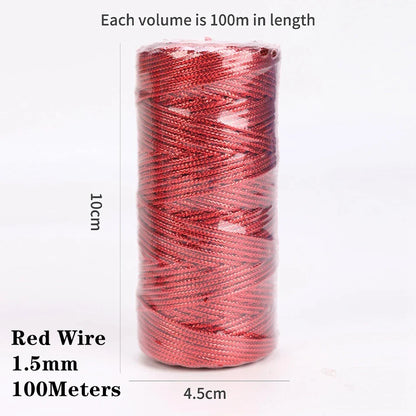 2mm 100M Macrame Cotton Cord – Twine Thread for DIY Crafts, Wall Hangings, Bohemian Wedding & Home Decor