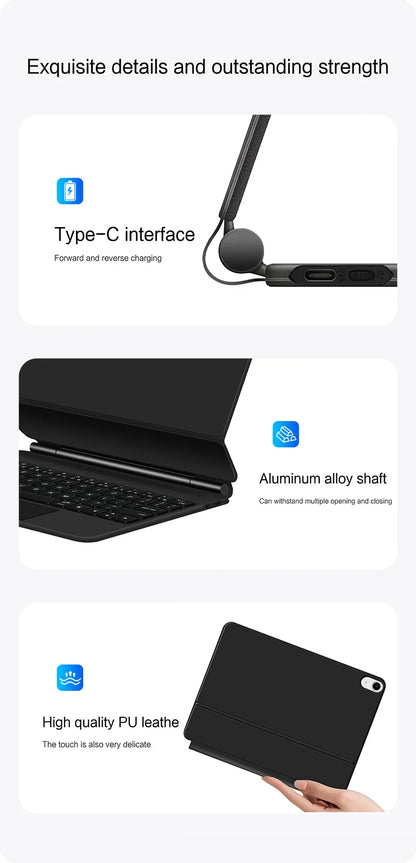 Magic Keyboard for iPad Pro 11/12.9, Air 4/5 & iPad 10th Gen – Smart Magnetic Case & Cover