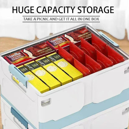 Extra Large Foldable Storage Box with Lid — Book, Snack, Toy, and Classroom Organizer for Home & Living Room