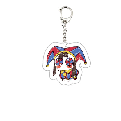 The Amazing Digital Circus Acrylic Keychain – Pomni, Jax, Ragatha, Gangle & Kinger Fan Gift Keyring for Bags & Accessories