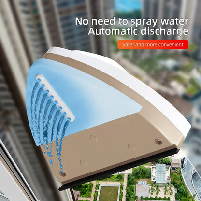 Magnetic Double-Side Window Cleaner Brush - Automatic Water Discharge Wiper for Effortless Glass Window Cleaning