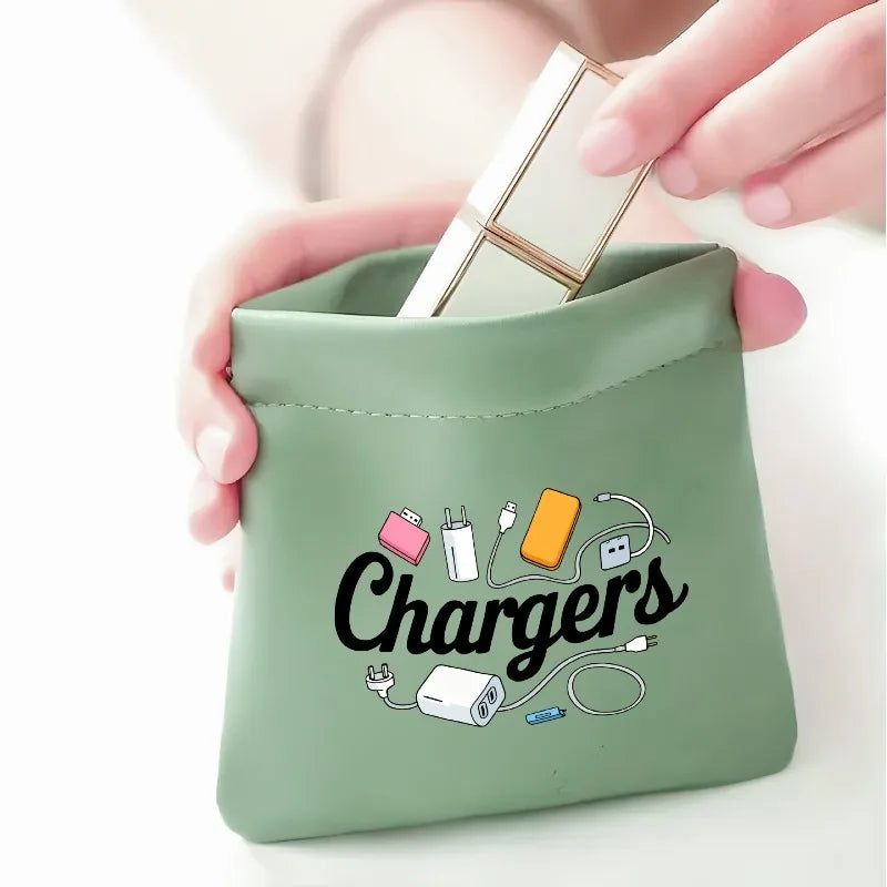 Charger and Cable Organizer Pouch - Durable Travel Storage Bag for Data Cables, USB Drives, Power Banks, and Phones