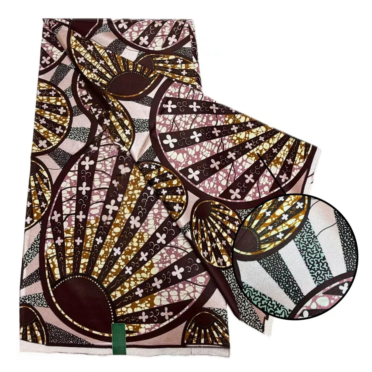 Original African Wax Print Fabric - 6 Yards 100% Cotton Nigerian Ankara Sewing Material for Women’s Dresses